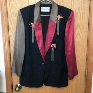 Vintage Unique White On White Rockabilly Jacket Embellished Large Perfect